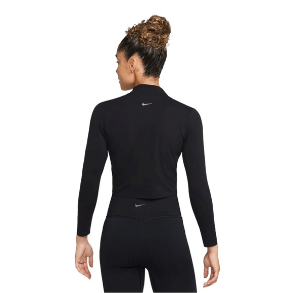 NIKE YOGA DRI-FIT LUXE WOMEN'S LONG SLEEVE CROP TOP - Picture 1 of 2